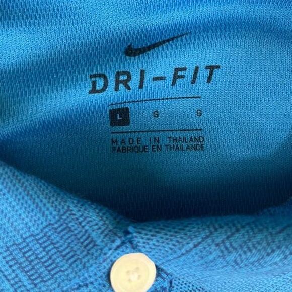 Men’s Nike Dri‑FIT Victory Golf Polo L Bright Blue Short Sleeve – Excellent - Picture 3 of 10